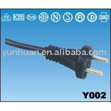 Euro Cable plus Plug cord wire VDe european type